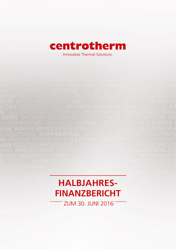 Miniature centrotherm international Rapport semestriel 2016-h1