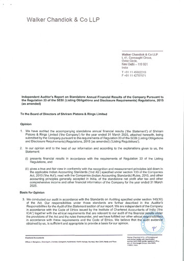 Vorschaubild Shriram Pistons & Rings Finanzmitteilung 2024-2025