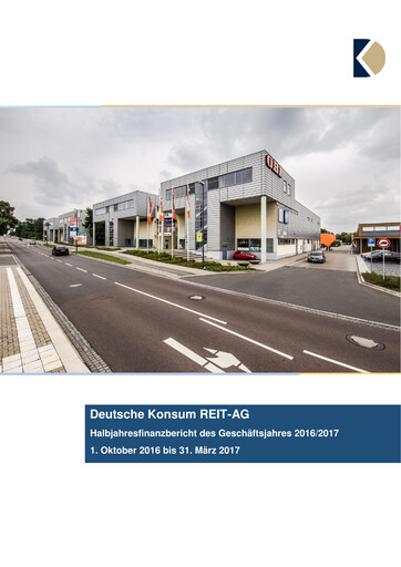 Miniature Deutsche Konsum REIT-AG Rapport semestriel 2016-h1