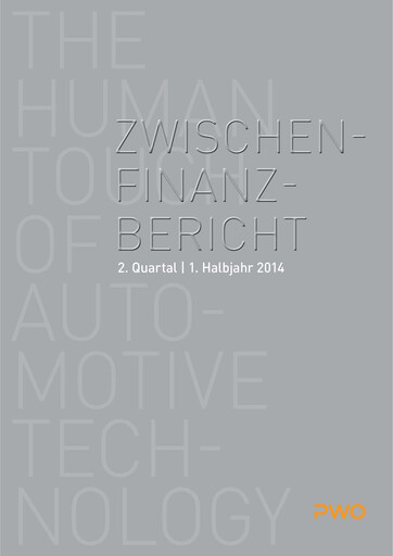 Miniature PWO AG Rapport semestriel 2014-h1