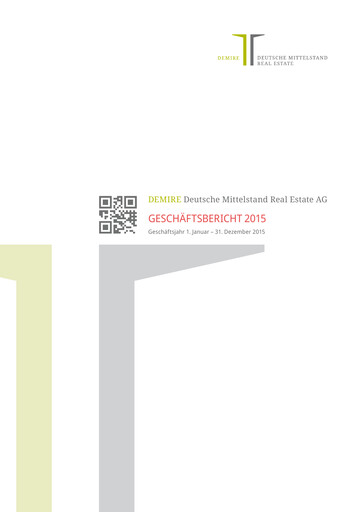 Thumbnail DEMIRE Deutsche Mittelstand Real Estate Annual Report 2015