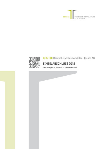 Thumbnail DEMIRE Deutsche Mittelstand Real Estate Financial Statement 2015