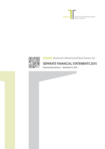 Vorschaubild DEMIRE Deutsche Mittelstand Real Estate Finanzmitteilung 2015