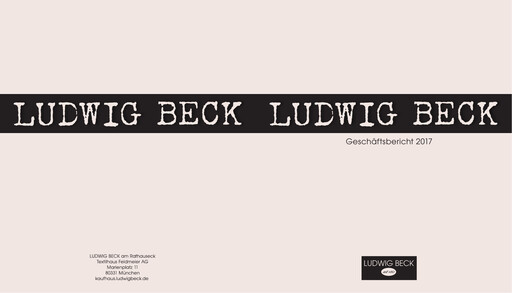 Thumbnail LUDWIG BECK am Rathauseck - Textilhaus Feldmeier Annual Report 2017