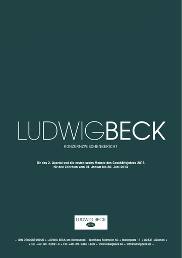 Miniature LUDWIG BECK am Rathauseck - Textilhaus Feldmeier Rapport semestriel 2013-h1