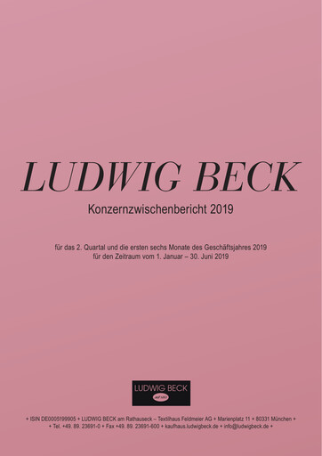 Miniature LUDWIG BECK am Rathauseck - Textilhaus Feldmeier Rapport semestriel 2019-h1