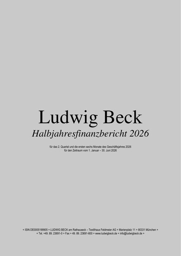 Thumbnail LUDWIG BECK am Rathauseck - Textilhaus Feldmeier Half-year Report 2026-h1