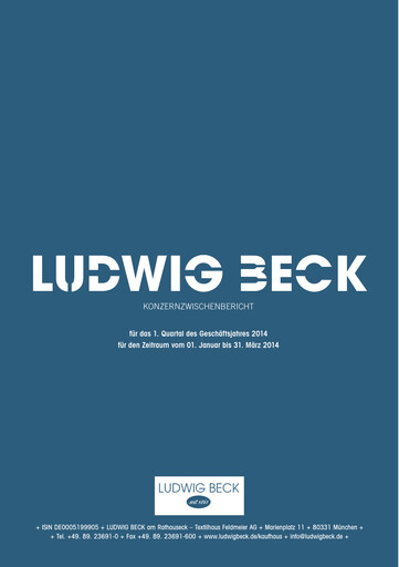 Miniature LUDWIG BECK am Rathauseck - Textilhaus Feldmeier Rapport trimestriel 2014-q1