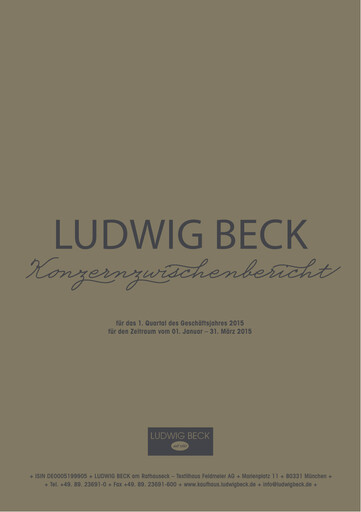 Miniature LUDWIG BECK am Rathauseck - Textilhaus Feldmeier Rapport trimestriel 2015-q1
