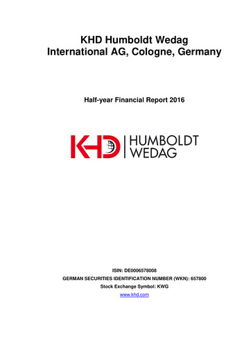 Thumbnail KHD Humboldt Wedag International Half-year Report 2016-h1