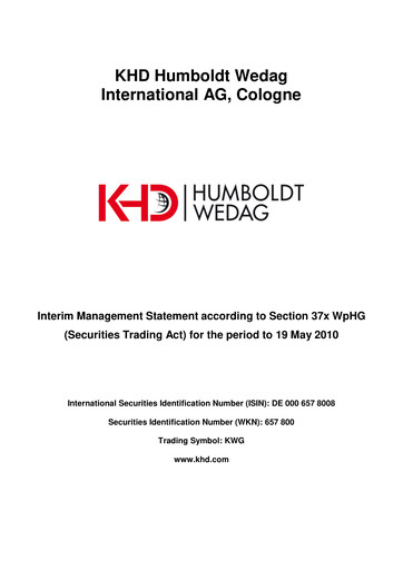 Thumbnail KHD Humboldt Wedag International Quarterly Report 2010-q1