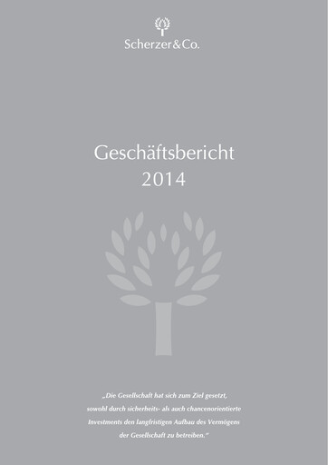 Thumbnail Scherzer & Co. AG Annual Report 2014