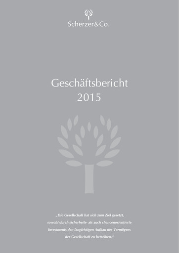Thumbnail Scherzer & Co. AG Annual Report 2015