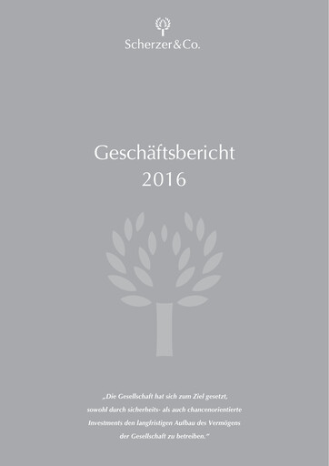 Thumbnail Scherzer & Co. AG Annual Report 2016