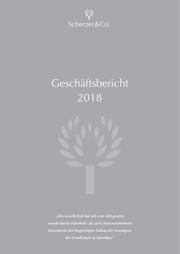 Thumbnail Scherzer & Co. AG Annual Report 2018