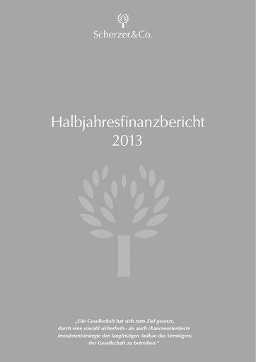 Thumbnail Scherzer & Co. AG Half-year Report 2013-h1