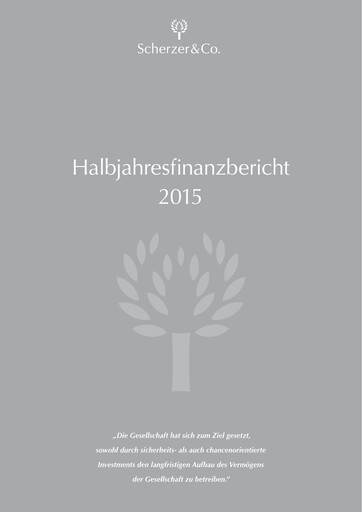 Thumbnail Scherzer & Co. AG Half-year Report 2015-h1