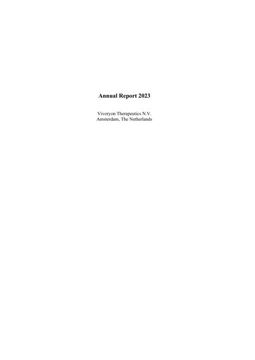 Thumbnail Vivoryon Therapeutics Annual Report 2023