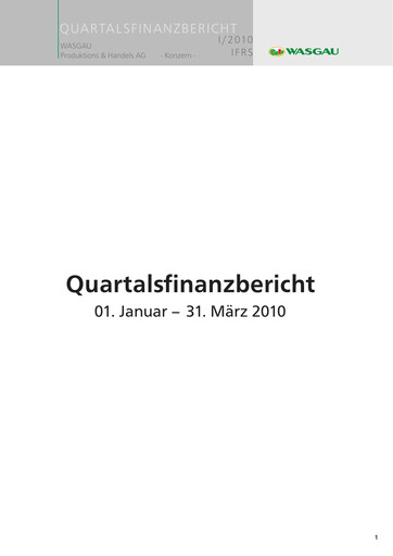 Thumbnail WASGAU Produktions & Handels AG Quarterly Report 2010-q1
