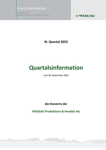 Thumbnail WASGAU Produktions & Handels AG Quarterly Report 2023-q3