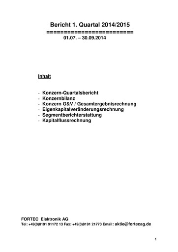 Thumbnail FORTEC Elektronik AG Quarterly Report 2014-q1