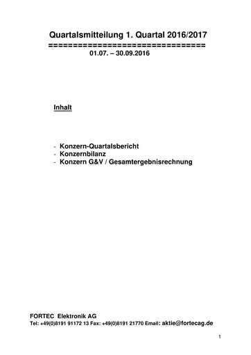 Thumbnail FORTEC Elektronik AG Quarterly Report 2016-q1