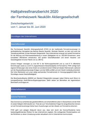 Vorschaubild Fernheizwerk Neukölln Halbjahresbericht 2020-h1