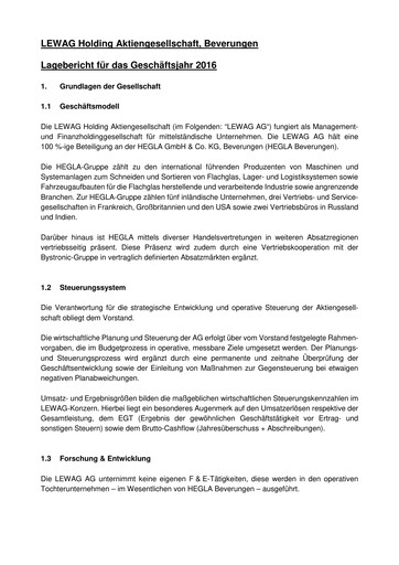 Thumbnail LEWAG Holding Financial Statement 2016