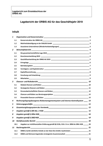 Thumbnail ORBIS AG Financial Statement 2019