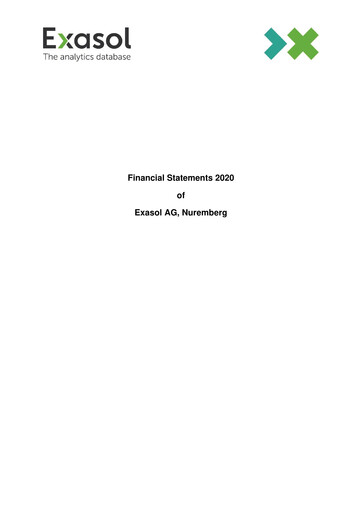 Thumbnail Exasol AG Financial Statement 2020