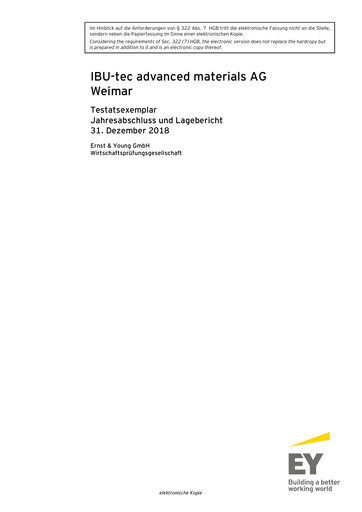 Thumbnail IBU-tec advanced materials AG Financial Statement 2018