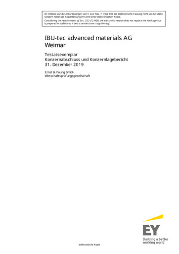 Thumbnail IBU-tec advanced materials AG Financial Statement 2019