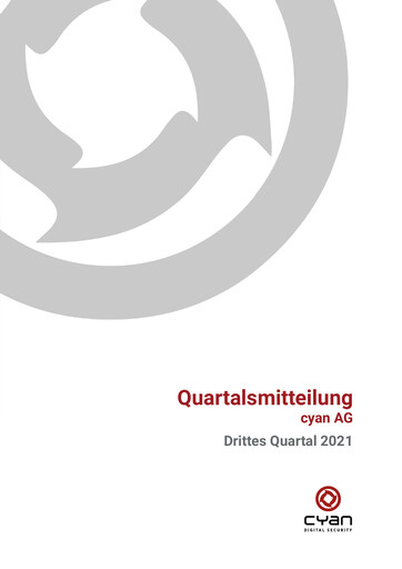 Thumbnail cyan AG Quarterly Report 2021-q3
