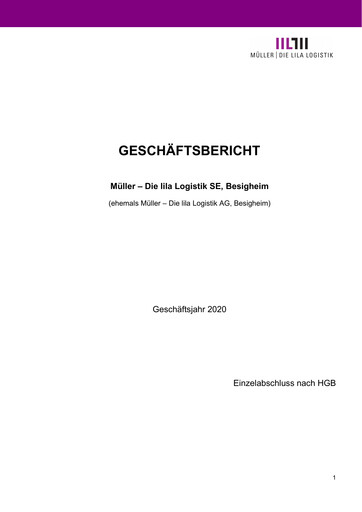 Thumbnail Müller - Die lila Logistik Annual Report 2020