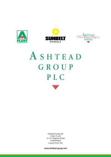 Thumbnail Ashtead Annual Report 2003