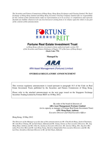 Thumbnail Fortune REIT
 Quarterly Report 2012-q1