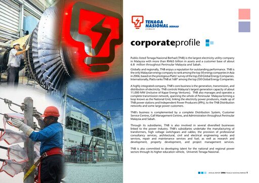 Thumbnail Tenaga Nasional
 Annual Report 2006