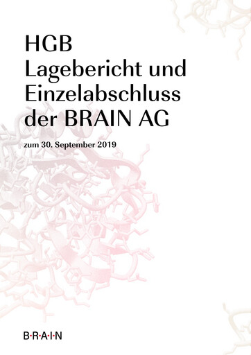 Miniature BRAIN Biotech Bilan financier 2018-2019