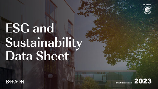 Thumbnail BRAIN Biotech Sustainability Report 2023