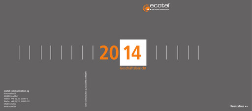 Thumbnail ecotel communication Annual Report 2014