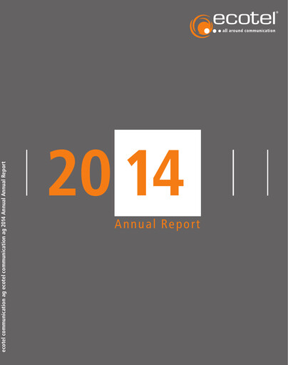 Miniature ecotel communication Rapport annuel 2014