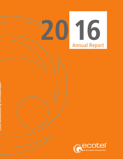 Miniature ecotel communication Rapport annuel 2016