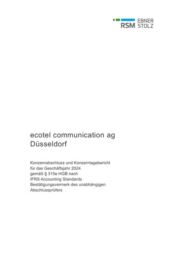 Thumbnail ecotel communication Financial Report 2024