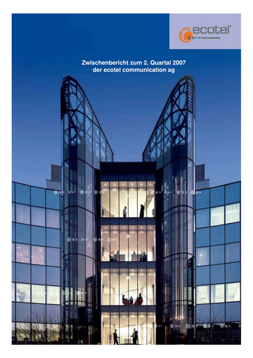 Thumbnail ecotel communication Half-year Report 2007-h1