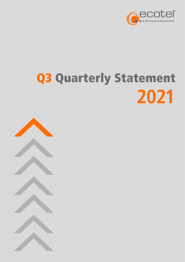 Thumbnail ecotel communication Quarterly Report 2021-q3