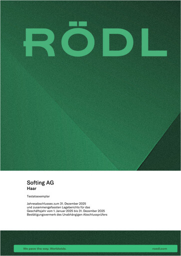 Thumbnail Softing AG Financial Statement 2025
