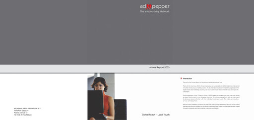Thumbnail ad pepper media International Annual Report 2003