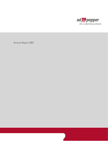 Thumbnail ad pepper media International Annual Report 2007