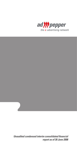 Thumbnail ad pepper media International Financial Statement 2008-h1