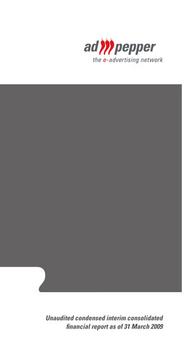 Thumbnail ad pepper media International Quarterly Report 2009-q1